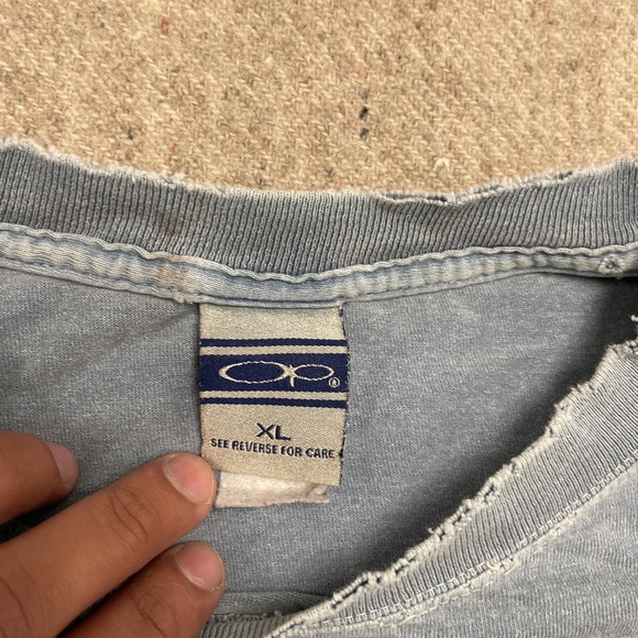 vintage ocean pacific shirt mens xl blue 2000 y2k classic - Picture 12 of 16